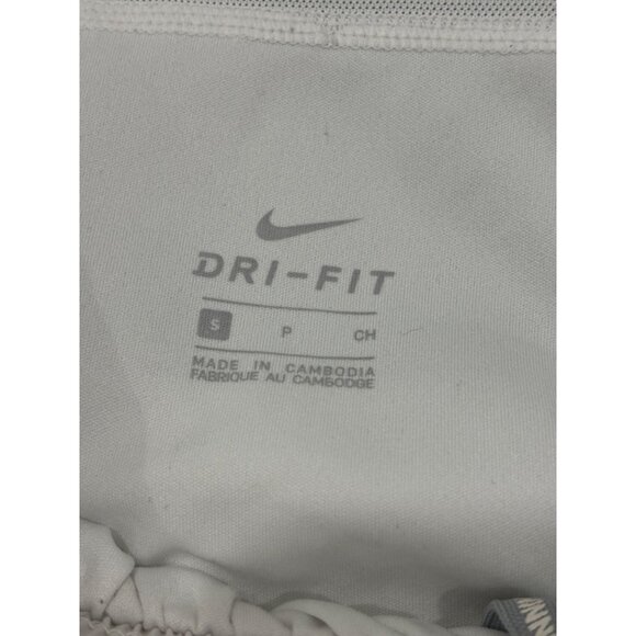 Nike Dri-Fit Running Shorts White Sz Small Pull On Swoosh Workout Sportswear Gym - Picture 5 of 7